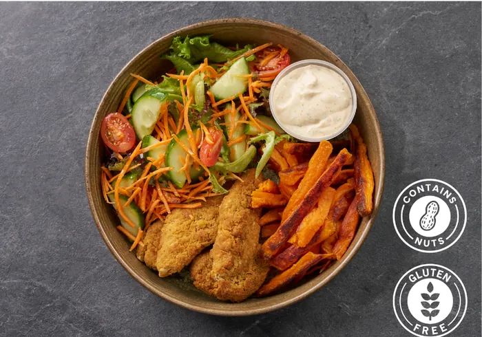 Nuggets and Baked Sweet Potato Fries