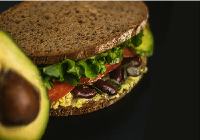 Mushroom Avocado on Rye